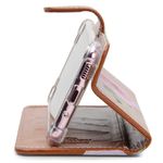 CAPA CARTEIRA COURO NOME ROSE CARAMELO