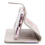 CAPA CARTEIRA COURO NOME ROSE MARFIM