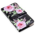 CAPA CARTEIRA COURO NOME ROSE PRETO