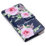 CAPA CARTEIRA COURO NOME ROSE AZUL