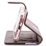 CAPA CARTEIRA COURO NOME ROSE MARROM