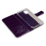 CAPA CARTEIRA COURO NOME SAKURA ROXO