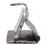 CAPA CARTEIRA COURO NOME SAKURA ROXO