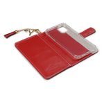 CAPA CARTEIRA COURO PINGENTES VERMELHO