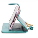 CAPA CARTEIRA COURO PINGENTES HORTENSIA