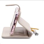 CAPA CARTEIRA COURO PINGENTES MARFIM