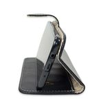 CAPA CARTEIRA COURO STRASS PRETO