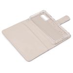 CAPA CARTEIRA COURO STRASS MARFIM