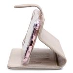 CAPA CARTEIRA COURO STRASS MARFIM