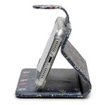 CAPA CARTEIRA ESTAMPADA TENDENCIAS RAPOSA AZUL E199 COM IMA EMBUTIDO ESTAMPADA