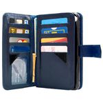 CAPA CARTEIRA COURO 8 CARTOES AZUL