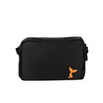 pochete jubarte preto com laranja - centelhas + maqui nóbrega 