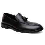 Mocassim Loafer Social Russia Bambolim Couro Preto