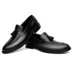 Mocassim Loafer Social Russia Bambolim Couro Preto