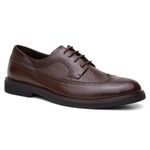 Sapato Social Brogue Islândia Croco Couro Cafe