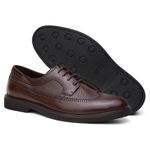 Sapato Social Brogue Islândia Croco Couro Cafe