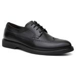 Sapato Social Brogue Islândia Croco Couro Preto