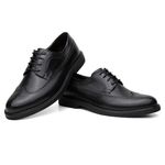 Sapato Social Brogue Islândia Croco Couro Preto