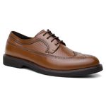 Sapato Social Brogue Islândia Croco Couro Whisky
