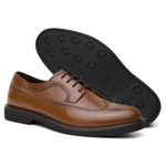 Sapato Social Brogue Islândia Croco Couro Whisky