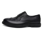 Sapato Social Brogue Islândia Croco Couro Preto