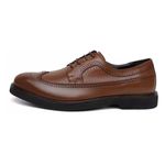 Sapato Social Brogue Islândia Croco Couro Whisky