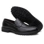 Mocassim Casual Coimbra Tratorado Couro Preto 