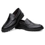 Mocassim Casual Coimbra Tratorado Couro Preto 