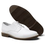 Sapato Social Derby Centuria em Couro Branco