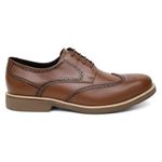 Sapato Casual Brogue em Couro Whisky