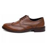 Sapato Social Brogue Tamanho Especial em Couro Whisky