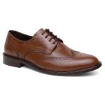 Sapato Social Brogue Tamanho Especial em Couro Whisky