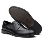 Sapato Social Brogue em Couro Preto