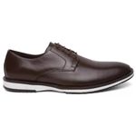 Sapato Masculino Macau Derby Couro Café