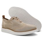 Tênis Masculino Suiça Casual Knit Bege