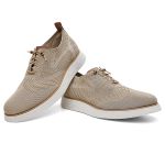 Tênis Masculino Suiça Casual Knit Bege