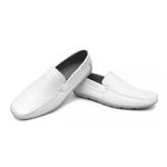 Sapato Mocassim Casual em Couro Branco