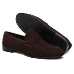 Mocassim Loafer Chile Couro Nobuck Cafe