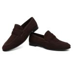 Mocassim Loafer Chile Couro Nobuck Cafe