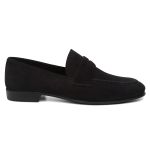 Mocassim Loafer Chile Couro Nobuck Preto