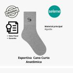 Kit 3 Pares Meias Selene Masculina Esporte Cano Curto