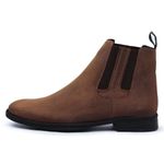 Bota Masculina Chelsea Houston em Couro 