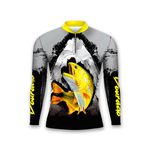 CAMISA DE PESCA MASCULINA C.F BRASIL CINZA DOURADO