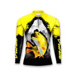 CAMISA DE PESCA MASCULINA C.F BRASIL AMARELA DOURADO