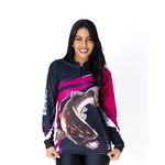 CAMISA DE PESCA FEMININA C.F BRASIL ROSA TRAIRA