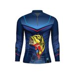 CAMISA DE PESCA MASCULINA C.F BRASIL AZUL TUCUNARE