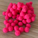 Pompom 1cm Rosa Neon- Cores aproximadamente 100un