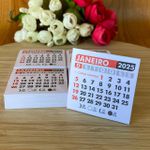 Mini Calendário 2025 5X5cm - pacote com 50un
