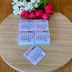 Mini Calendário 2025 5X5cm - pacote com 50un