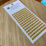 Cartela Adesiva Meia Pérola 8MM Dourado 91un